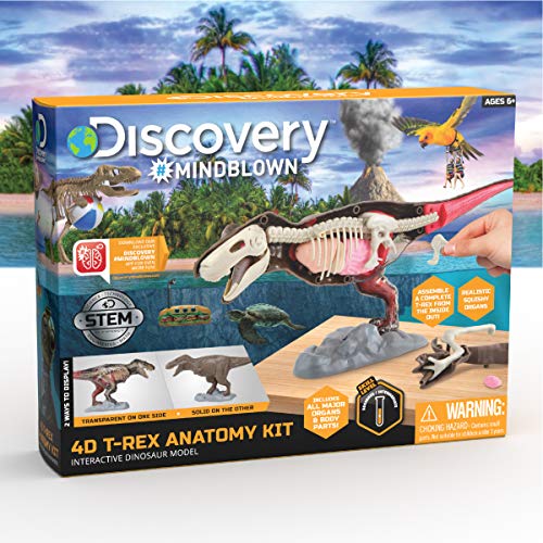 Discovery™ 4D T-Rex Anatomy Kit, Jurassic Dinosaur Puzzle Figure, Interactive Archaeology & Paleontology Model, Learn Science & Biology, Fun & Educational STEM Toy Gift for Kids Ages 6+