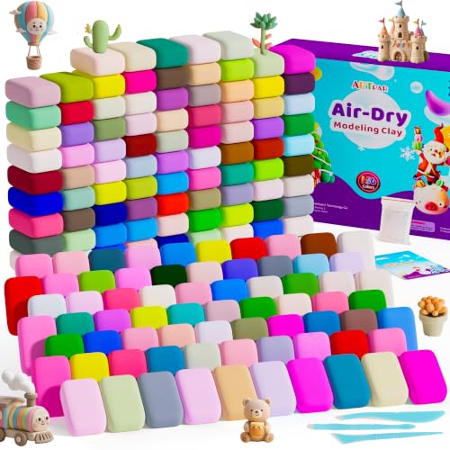 A‌RTPAR Air Dry Clay 156 Colors,Modeling Magic Clay for Kids Bulk Craft Kit - color: 156 colors