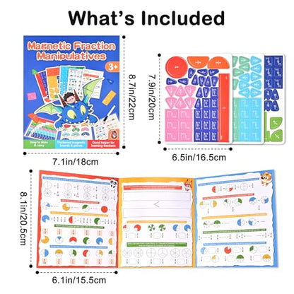 Magnetic Fraction Demonstration Book with Magnetic Fraction Tiles & Circles