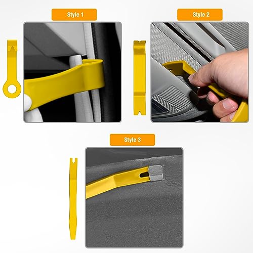 GOOACC 8PCS Auto Trim Scratch Removal Tool - color: Yellow, size: 8PCS Trim Removal