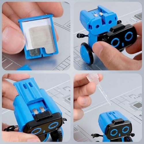 STEM Salt Water Robot Kit, No Battery, DIY,Eco-Friendly,5+（Blue） - color: Blue