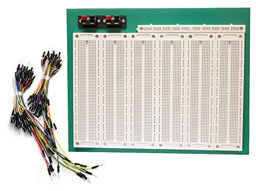 TEKTRUM SOLDERLESS Experiment Plug-in BREADBOARD KIT with Jumper Wires for Proto-Typing (4660 TIE-Points) - size: 4660 TIE-POINTS
