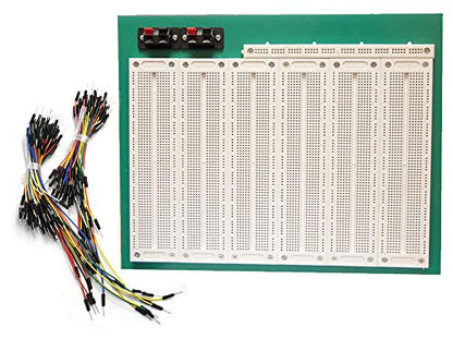 TEKTRUM SOLDERLESS Experiment Plug-in BREADBOARD KIT with Jumper Wires for Proto-Typing (4660 TIE-Points) - size: 4660 TIE-POINTS