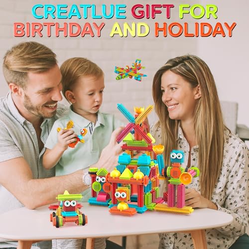 Contixo 144 pcs Bristle Shape 3D STEM Building Toys, Construction Learning Stacking Educational Block, Creativity Beyond Imagination, Inspirational, Safe & Durable, Recreational Toy for Kids Ages 3-8 - style: STEM-144pcs
