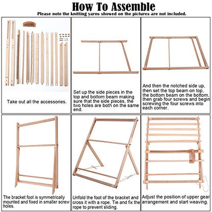 WILLOWDALE 25.2" H x 19.3" W Weaving Loom with Stand for Adults - size: Large