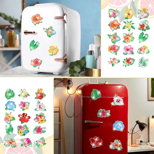 Remuuly 30 Pcs Hawaiian Diamond Painting Magnets Diamond Art Kits for Adult - color: Floral