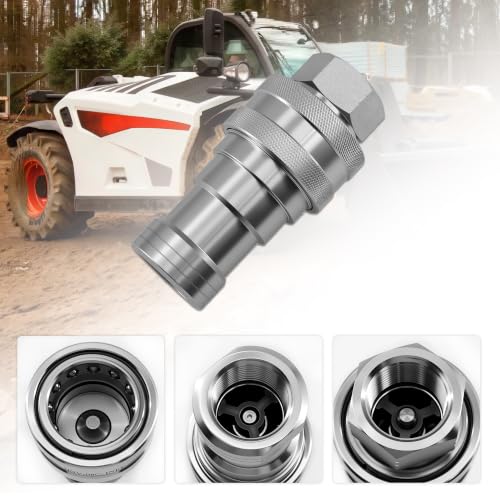 1" NPT ISO 7241-B Hydraulic Quick Disconnect Coupler Set, Alloy Steel Quick Disconnect Hydraulic Coupling (1" Body x 1" NPT Thread ISO7241-B) - color: 1" NPT X 1" Body (ISO7241-B)
