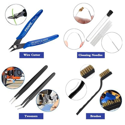 49Pcs 3D Printer Accessories Kit, 3D Printing Tools Set Includes Nozzle Cleaning Kit, Deburring Tools, Needle Files, Removal Tools, Craft Knife, Tweezers, Cutting Mat for 3D Prints Finishing