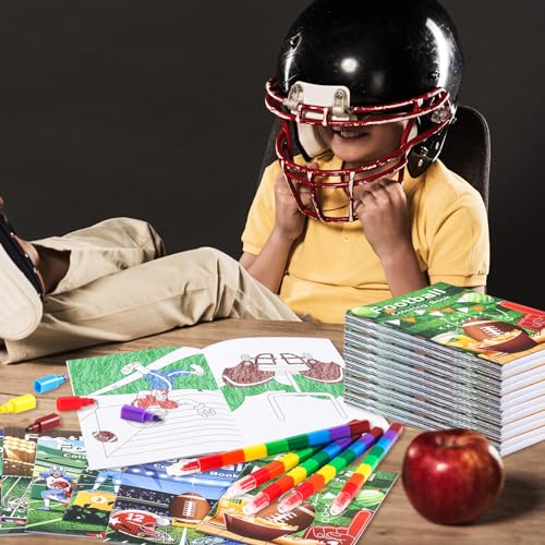 BenLouis 24 Pcs Football Mini Coloring Books for Kids Party Favors - style: Football
