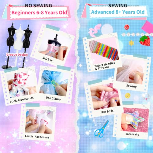 MPQMPQ 1000+ PCS Fashion Designer Kits for Girls Age 6 7 8 9 10 11 12+