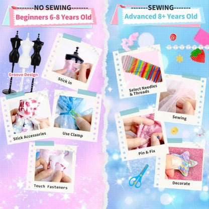MPQMPQ 1000+ PCS Fashion Designer Kits for Girls Age 6 7 8 9 10 11 12+