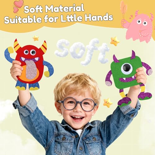 YOTOY Felt Sewing Kit for Kids - Arts & Crafts for Ages 3-5 Girls Boys Gift