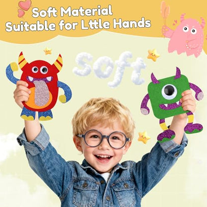 YOTOY Felt Sewing Kit for Kids - Arts & Crafts for Ages 3-5 Girls Boys Gift