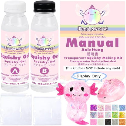 Taba Squishy Making Kit Clear Gel Flex Rubber Crystal Liquid Silicone 17oz Pack - color: Crystal Taba