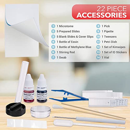 AmScope SP-14 Microscope Slide Preparation Kit Including Stains - size: 1 Count (Pack of 1), style: Preparation Kit