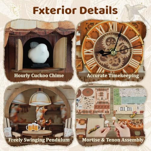 3D Puzzle for Adults, German Pastoral Cottage Wood Models Kit