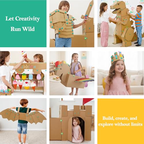Kibbidea Cardboard Cutter for Kids, Cardboard Construction Tool Kit - size: 98 PCS