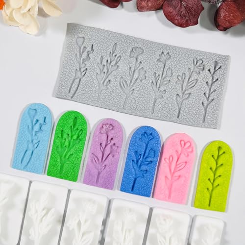 Xaekicr A1-4-9B-Handmade Jewelry Pendant Crafting Kit,Flower Plastic Molds Set, DIY Polymer Clay Printing Tools - color: A color