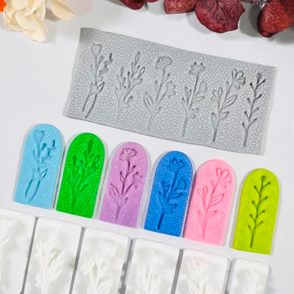 Xaekicr A1-4-9B-Handmade Jewelry Pendant Crafting Kit,Flower Plastic Molds Set, DIY Polymer Clay Printing Tools - color: A color