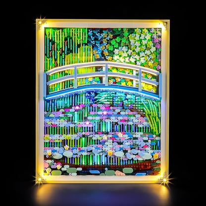 BRIKSMAX 2.0 Light Kit Compatible with Lego Art Claude Monet – Bridge Over a Pond of Water Lilies 31220 Building Sets - Original LED Lighting Kits (Accessories Only) for Display, Gifts & Collectors