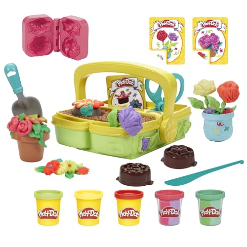 Play-Doh Blooming Flower Garden Toy Playset, Nature Pretend Play, Kids Arts & Crafts Ages 3+