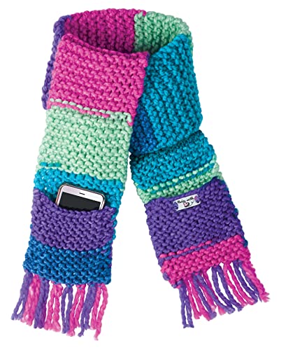 Creativity for Kids Learn to Knit Pocket Scarf - DIY Knitting Kit for Beginners, Kids Craft Kit - style: Pocket Scarf