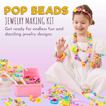 Orian Jewelry Making Kit for Girls, 850+ Pop Beads, Bracelet & Necklace - size: 850+ Piece Set
