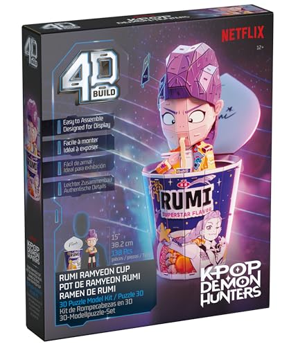 4D Build Kpop Demon Hunters Rumi in Ramyeon Cup 3D Puzzle Model Kit - style: Rumi in Ramyeon Cup,138 pcs