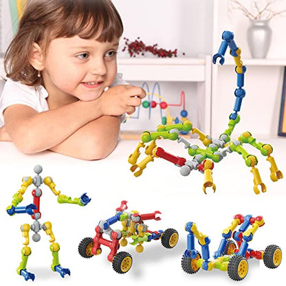 170 Pcs STEM Building Toys for Kids Ages 4-8, Building Blocks Educational Construction Engineering Building Kit for Ages 3 4 5 6 7 8 9 Year Old Creative Kids Games, Christmas Birthday Gifts Boys Girls - color: Green