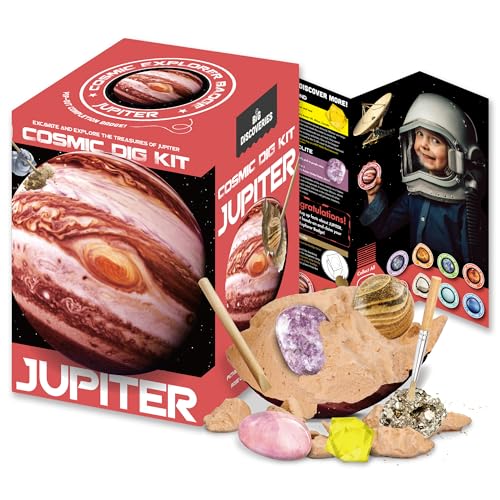 Cosmic Dig Kit by Big Discoveries - Explore the Planets of the Solar System with Gem & Fossil Excavation Kits for Kids | STEM Toy Science Dig Kits with Gemstones for Boys and Girls - style: Jupiter