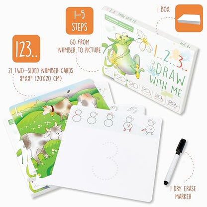 MD CREATIVE Draw & Trace Numbers Educational Toy for Girls & Boys 3-6