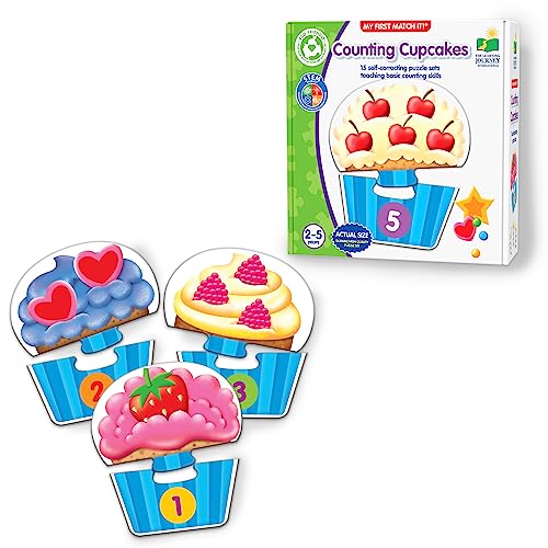 The Learning Journey: My First Match It - Counting Cupcakes- 15 Piece Self-Correcting Matching Puzzles - First Learning Toys for Toddlers 2-5 - Award Winning Toys - size: 15 pieces, style: Modern