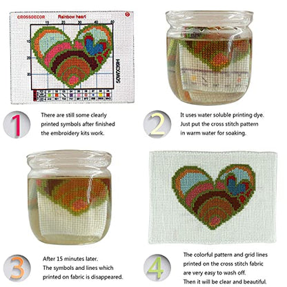 ITSTITCH Stamped Cross Stitch Kits for Adult-Full Set The Pottery and Daisy Patterns Embroidery,Needlepoint Starter Kits 11ct 3 Strands-17.7x11 inch - color: The pottery and daisy ,17.7x11 inch