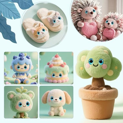 TOAOB 28pcs Plastic Safety Eyes with Washers Blue Oval 13 x 18mm Stuffed Animals Craft Doll Eyes for DIY Amigurumis Crochet Animals Puppet Making - color: Blue