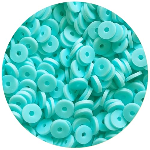 Light Lake Blue Clay Beads for Bracelets Jewelry Making - color: Light Lake Blue Clay Beads