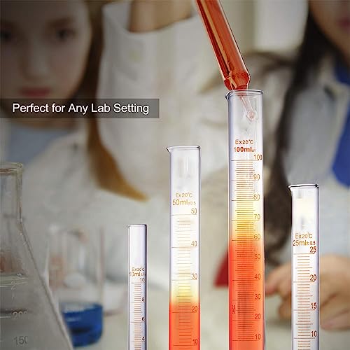 Glass Beakers Cylinder Pipettes Lab Glassware Set 18 Pieces
