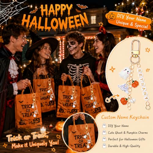 Kenning 581pcs Halloween Ghost Charms Keychain Making Kit DIY - style: Ghost
