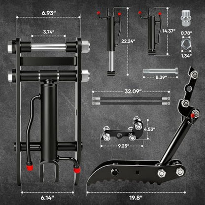 Mini Excavator Hydraulic Thumb Attachment for 2 Ton Excavators