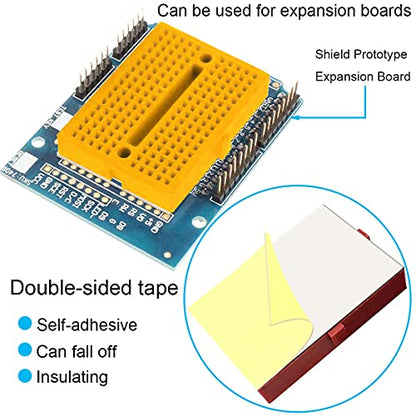 170 Tie Points Mini Breadboard, 12PCS Small Solderless Prototype PCB Board Kit Quick Connection for Arduino Proto Shield, with 65 Pcs Breadboard Jumper Wires
