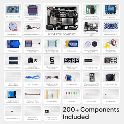 ELEGOO UNO R4 WiFi Super Starter Kit Compatible with Arduino for Beginners