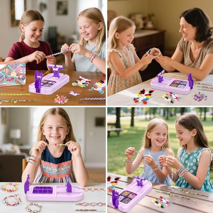 Cmiolacuna Friendship Bracelet Making Kit for Girls Ages 8-12 Loom Maker - color: Purple