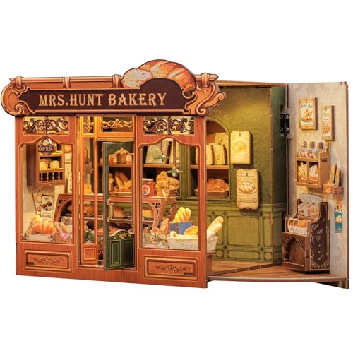 CUTEBEE Book Nook, DIY Miniature House Kit, Bakery Dessert Shop Booknook - color: Mrs.hunt Bakery