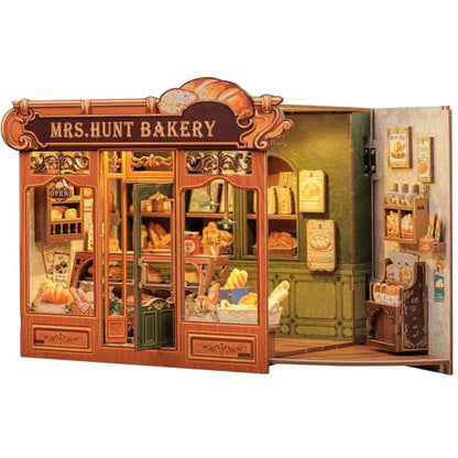 CUTEBEE Book Nook, DIY Miniature House Kit, Bakery Dessert Shop Booknook - color: Mrs.hunt Bakery