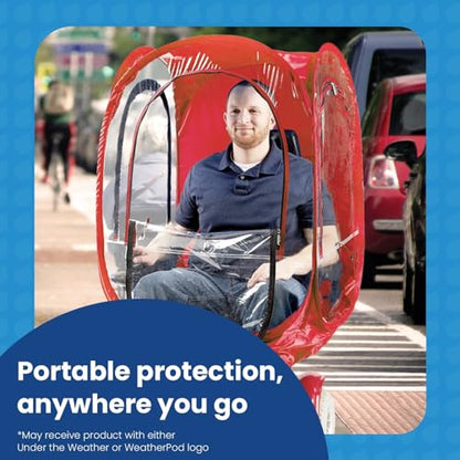 WeatherPod® ChairPod™ 1-Person Wearable Upper Body Pop-Up Pod - color: Red