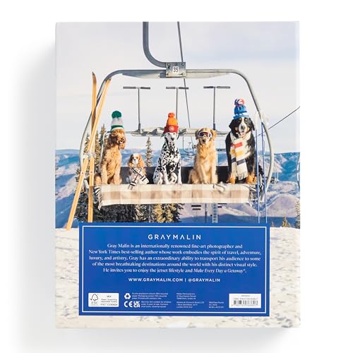 Gray Malin Chairlift Pups Aspen 1000 Piece Puzzle, Collector Book Box - color: Colorful