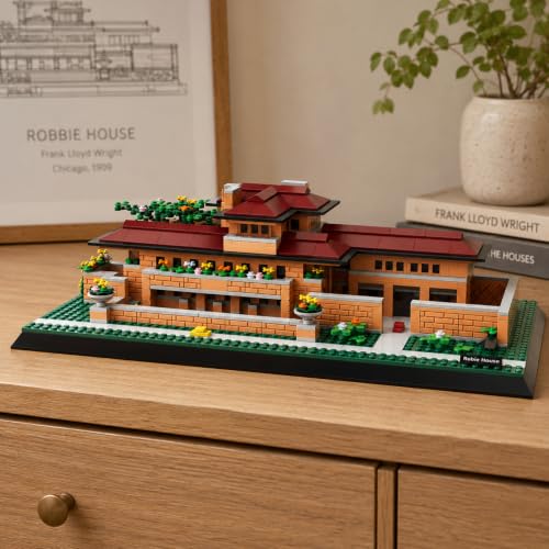 1182Pcs Robie House Chicago Building Set World Landmark Architecture Model Collectible Toy for Kids and Adults - color: Robie House