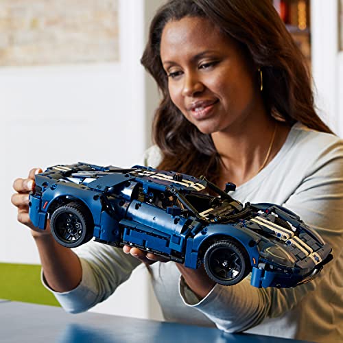LEGO Technic 2022 Ford GT Building Set for Adults - Collectible Kit W/Authentic Features, Ages 18+ - 1:12 Scale - Gifts for Men & Women - Display as Bedroom or Home Decor - 42154