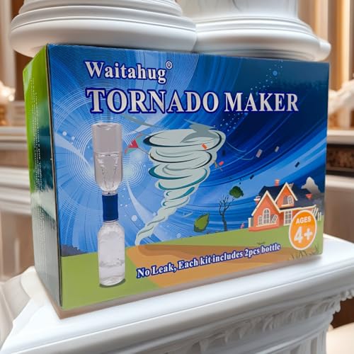 Tornado Maker, Weather Toys, Ultra-Light Aluminum Connecting Tube, Including 2 Empty Bottles, Watertight Tornado Toy, Suitable for Kids' Science Experiments (Pink) - color: Pink