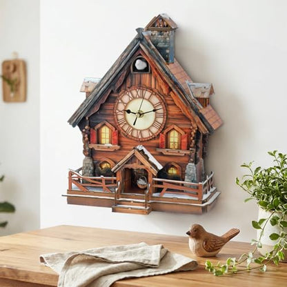 3D Puzzle for Adults Clock - Swiss Chalet Cuckoo Clock Model Kit - color: Swiss Chalet