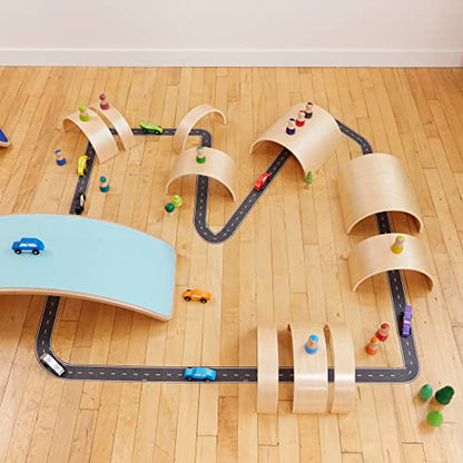 ECR4Kids Wooden Tunnels and Arches, Block Play, Natural, 10-Piece